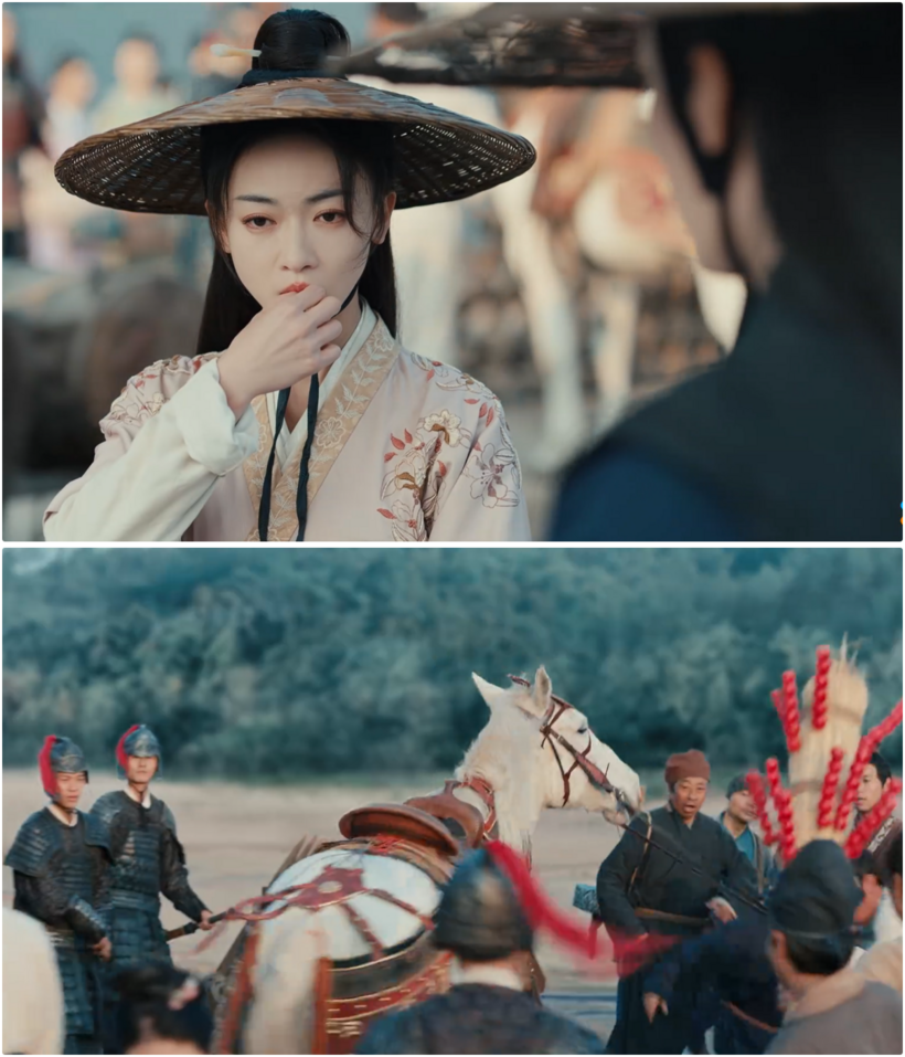 Mi Lâm huýt sáo điều khiển ngựa, nhân lúc hỗn loạn liền lẻn vào thành.