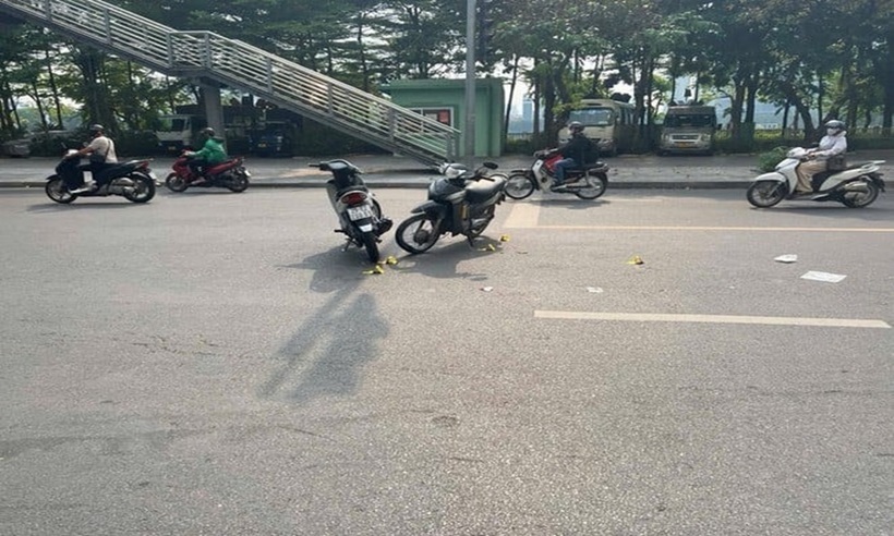 Hiện trường xảy ra vụ tai nạn.