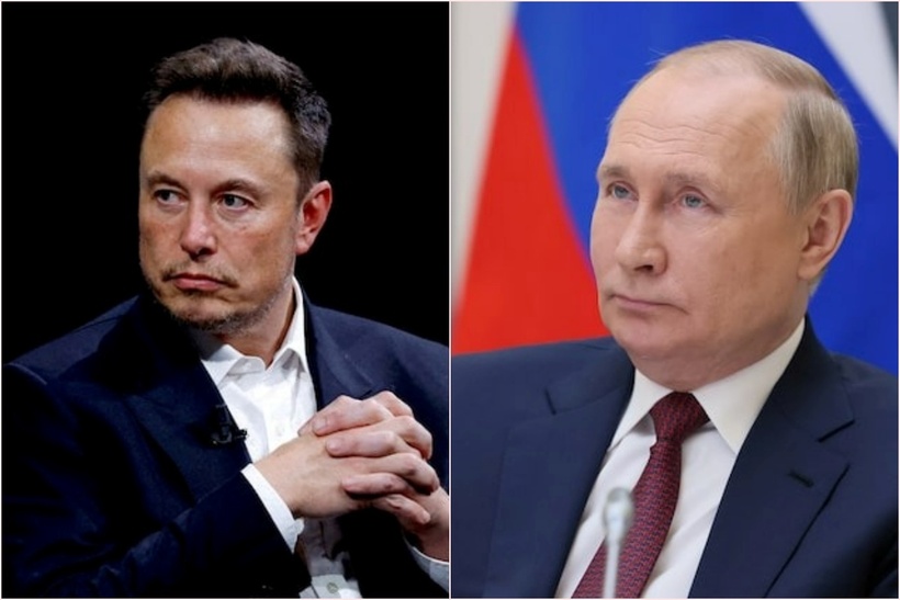 Tổng thống Nga Vladimir Putin và tỷ phú Elon Musk. Ảnh: Reuters/ Sputnik
