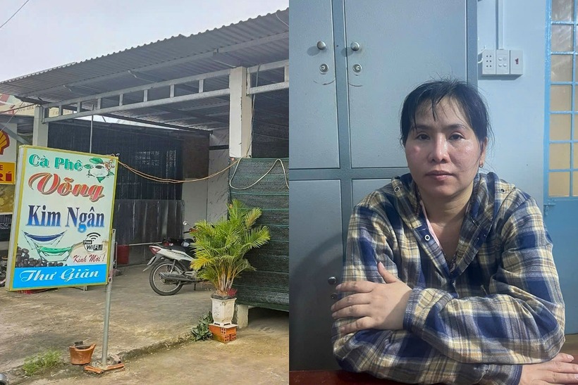 Quán cà phê Kim Ngân và bà chủ Ngân. Ảnh: Báo Sóc Trăng