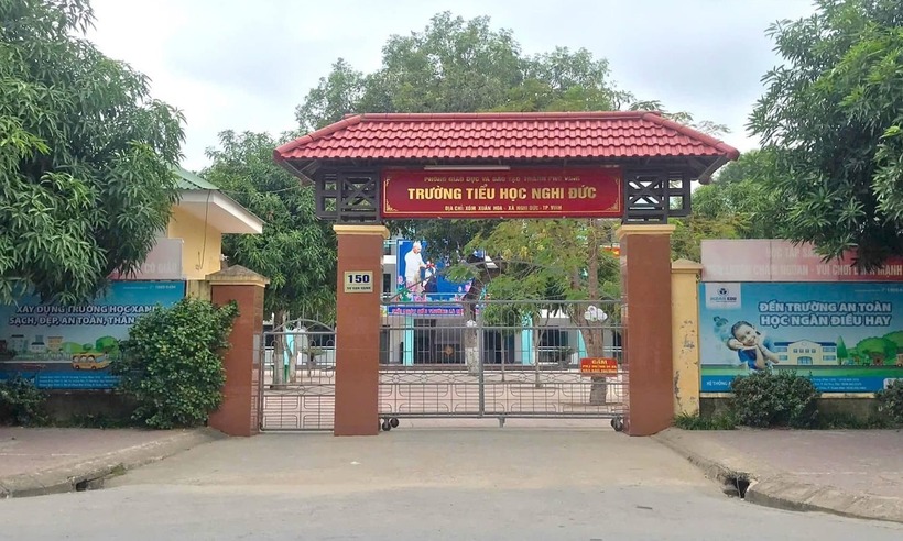 Trường tiểu học Nghi Đức. Ảnh: Báo Công lý