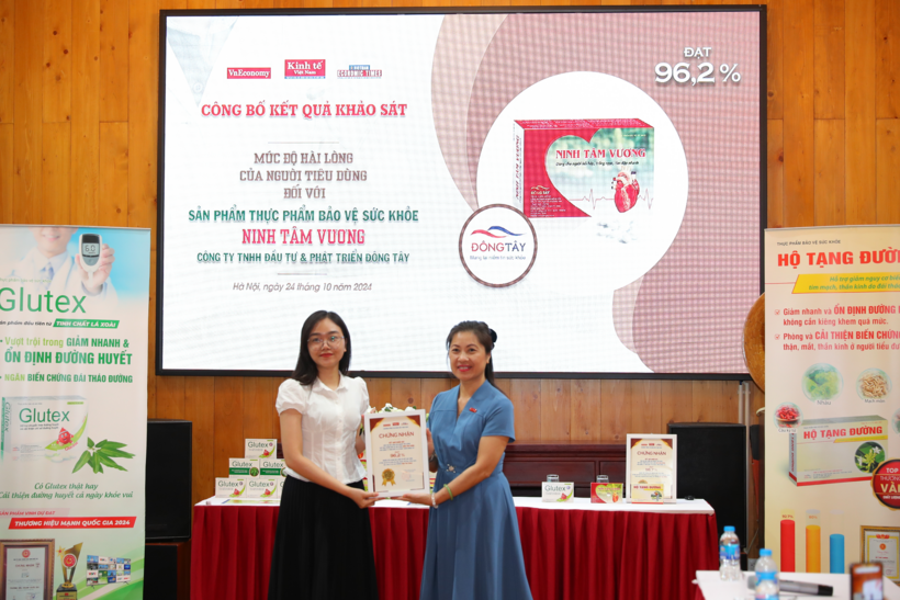 96,2% người tiêu dùng hài lòng và rất hài lòng về hiệu quả của Ninh Tâm Vương