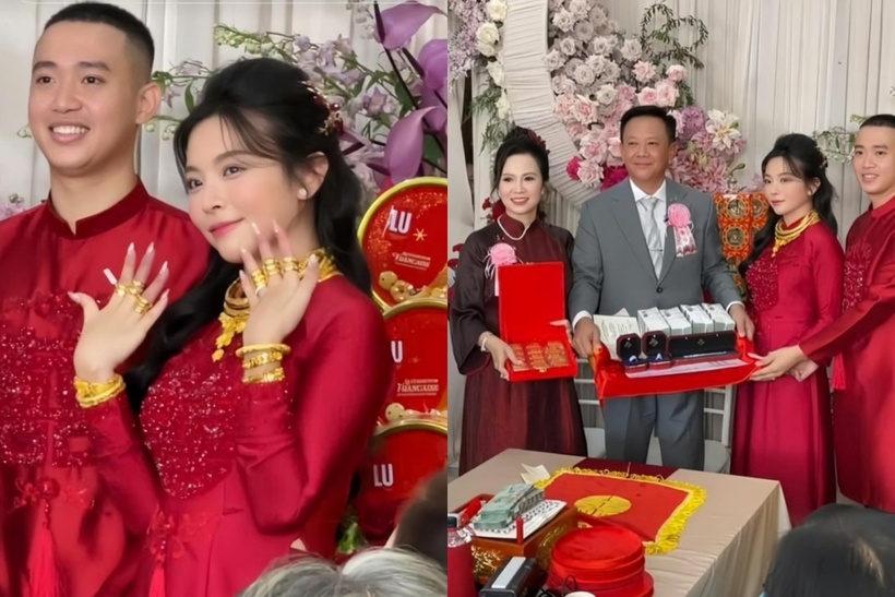 nhiều người cũng vô cùng ấn tượng với nhan sắc của cô dâu và vẻ ngoài trẻ trung, xinh đẹp của mẹ cô dâu. Ảnh: Tri thức và Cuộc sống.