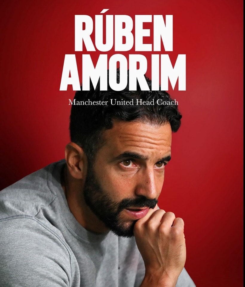 Chân dung tân HLV trưởng Man Utd ông Ruben Amorim. Ảnh: Manchester United