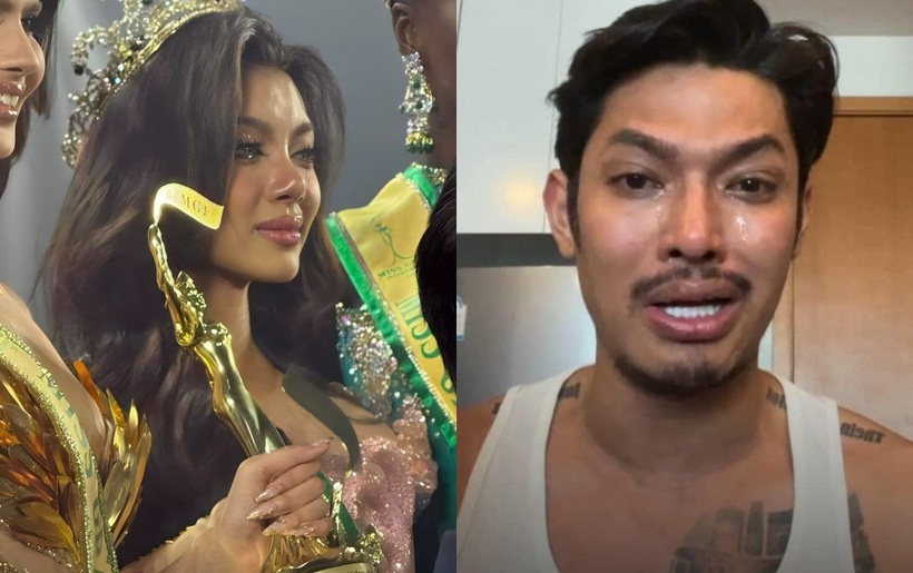 Ông Htoo Ant Lwin đã livestream và khóc lóc, xin lỗi về những hành động của mình trong đêm chung kết Miss Grand International 2024.