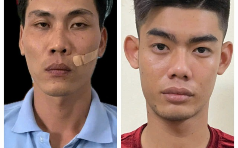 Bị can Cuộc và Duy. Ảnh: Người Lao Động