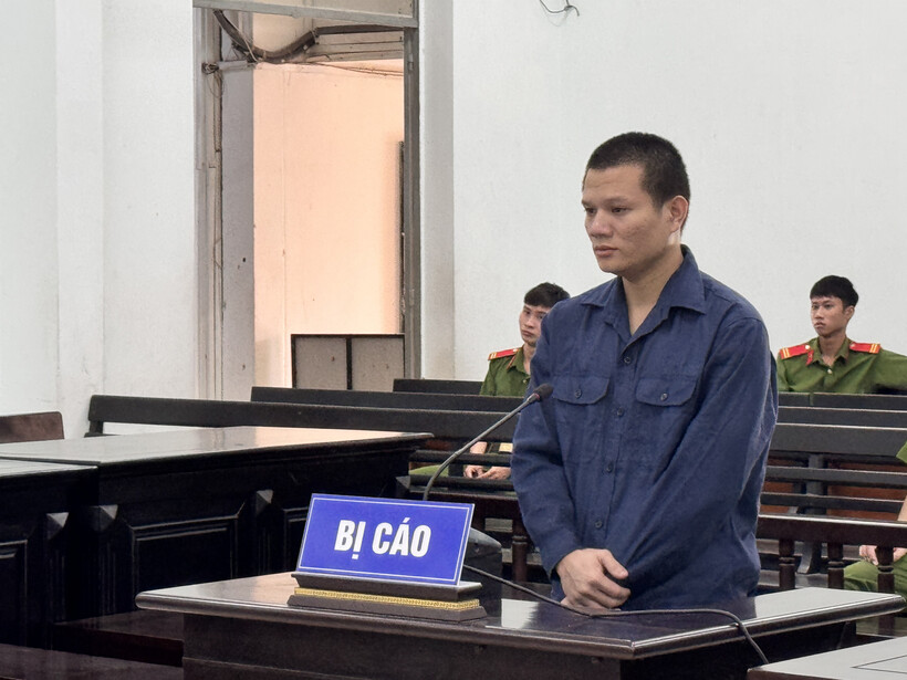 Bị cáo Thái Văn Quí tại tòa. (Ảnh: Báo Khánh Hòa)