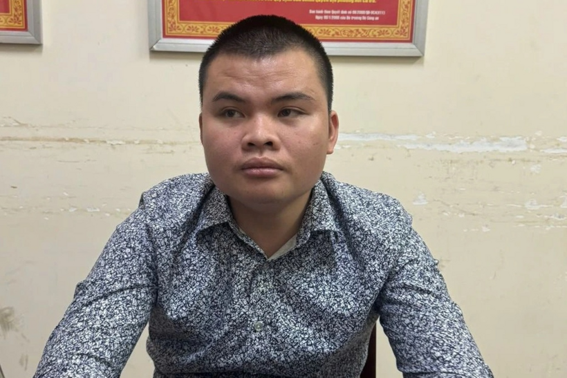 Nam tại cơ quan công an. Ảnh: Dân Trí