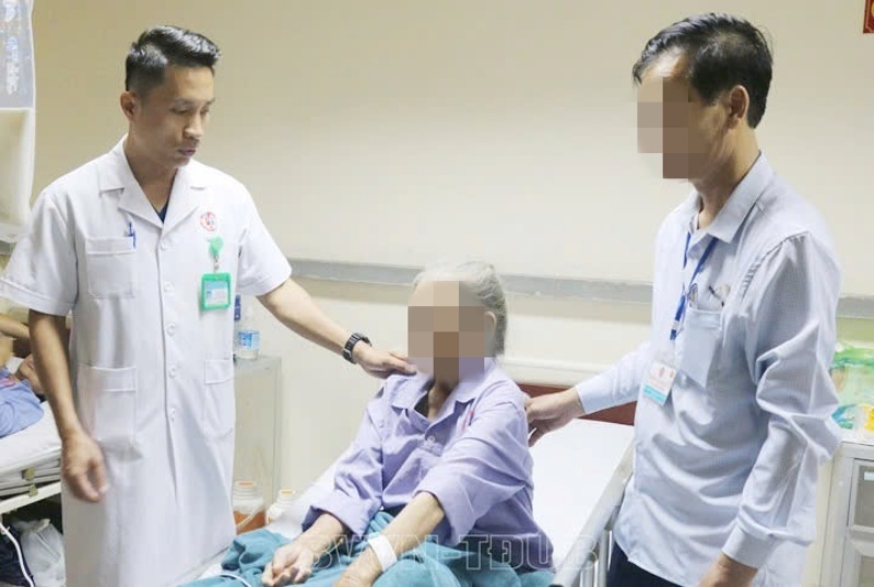 Sau phẫu thuật 8 ngày, sức khỏe người bệnh ổn định và đã được xuất viện. Ảnh: BVCC.