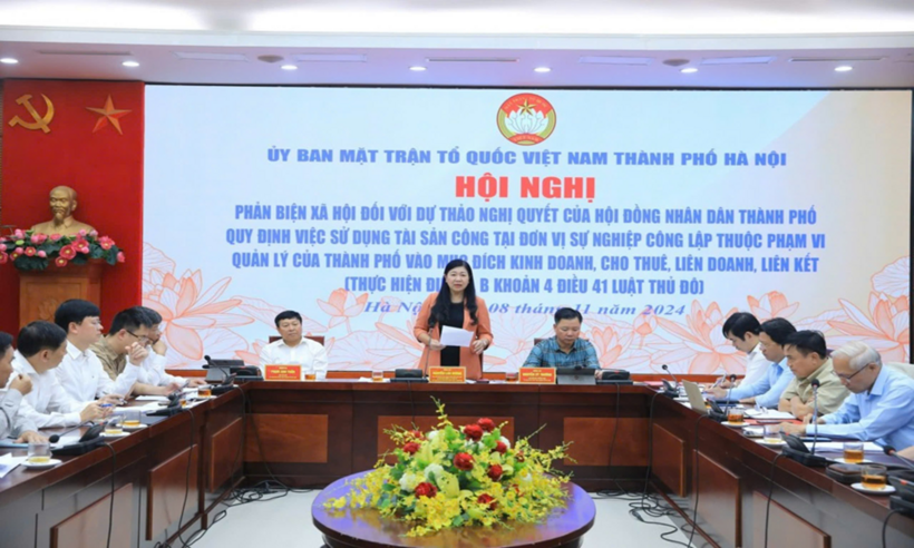 Hội nghị phản biện xã hội đối với Dự thảo Nghị quyết của HĐND TP HN về quản lý và sử dụng tài sản công diễn ra vào ngày 8/11.