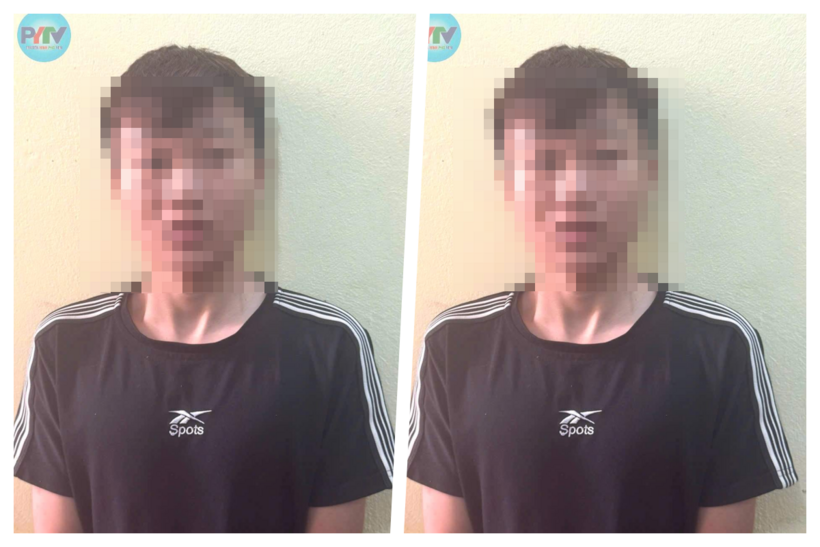 Đối tượng D. tại cơ quan công an. Ảnh: Công an TP.Phổ Yên