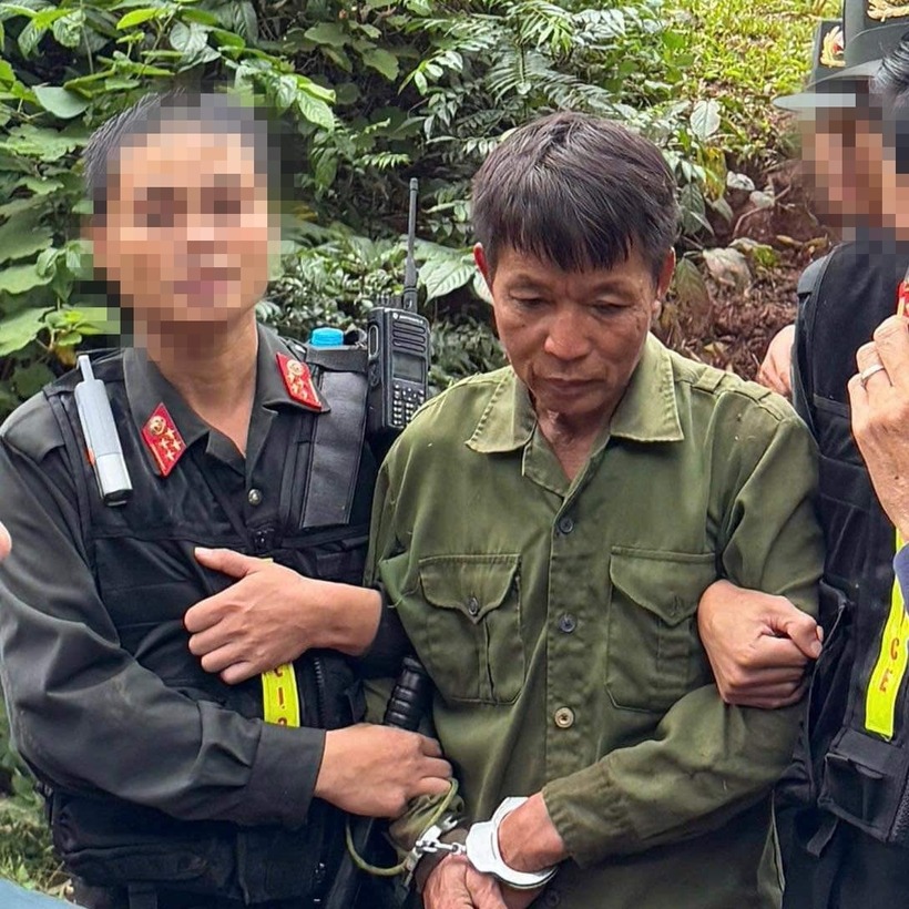 Đinh Văn Thành bị bắt giữ sau khi gây án rồi lẩn trốn. Ảnh: Người Lao Động