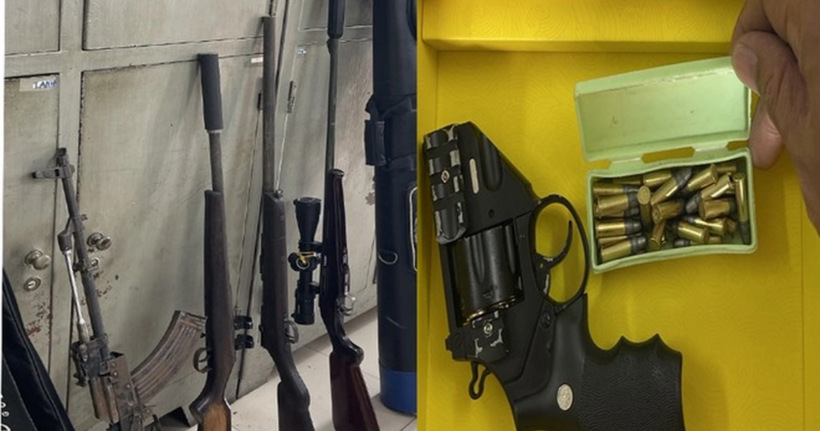 Tang vật cảnh sát thu giữ.