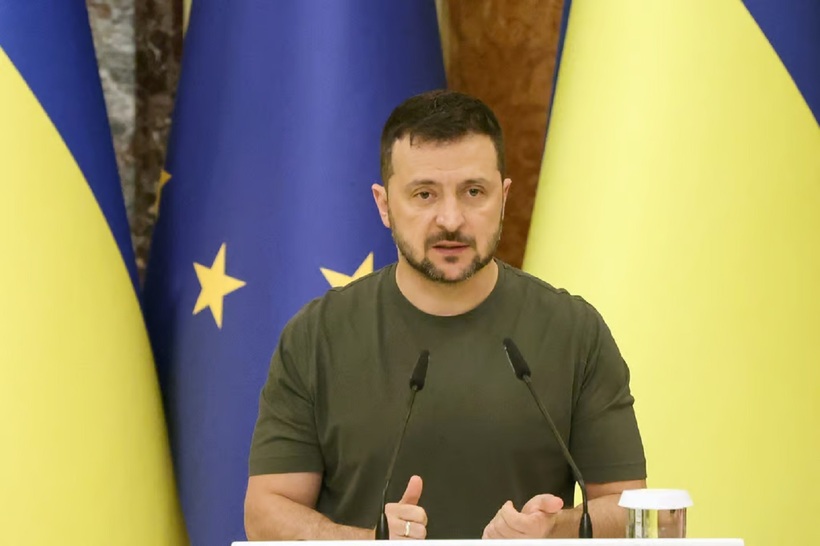 Tổng thống Ukraine Volodymyr Zelensky. Ảnh: Politico