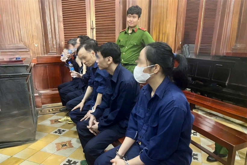 Các bị cáo tại phiên tòa. Ảnh: Công lý