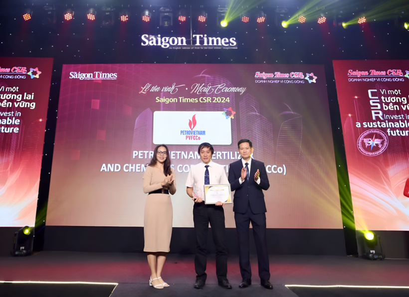 TCT Phân bón và Hóa chất Dầu khí được vinh danh Doanh nghiệp vì cộng đồng tại Saigon Times CSR 2024 - 1