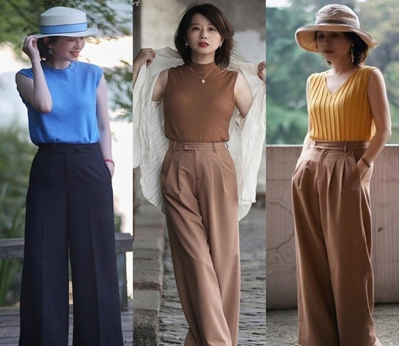 Nếu muốn diện đồ vừa đẹp, vừa thời trang lại thoải mái trong mùa hè, các quý bà tuổi 50 có thể lựa chọn những chiếc quần hoặc váy cạp cao.