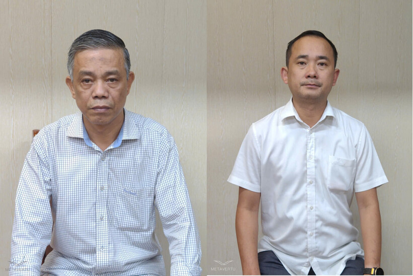 Bị can Hoàng Việt Dũng (trái) và Trần Thanh Tùng. Ảnh: CACC.