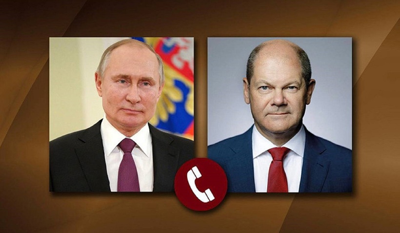 Cuộc điện đàm giữa Tổng thống Nga Vladimir Putin và Thủ tướng Đức Olaf Scholz diễn ra hôm 15/11 và kéo dài gần 1 giờ. Ảnh: 1lurer