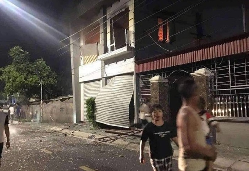 Hiện trường vụ nổ. Ảnh: Tiền Phong