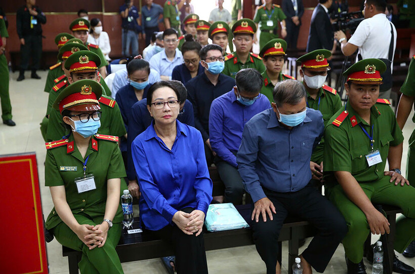 Các bị cáo tại tòa. (Ảnh: VietnamNet)