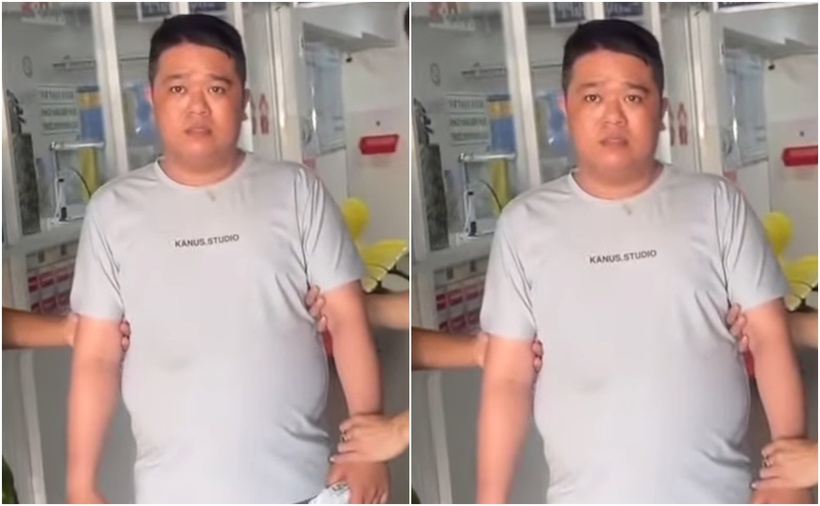 Nghi can Trần Văn Quốc bị bắt giữ. (Ảnh: Công an)