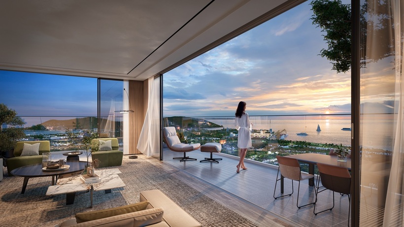 100% căn hộ view biển giúp đón trọn khí trời và gió biển mát lành, nâng niu tinh thần và sức khỏe của gia chủ