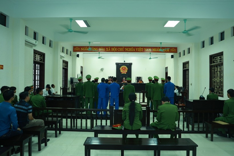 Toàn cảnh phiên tòa. Ảnh: Công an tỉnh Quảng Trị