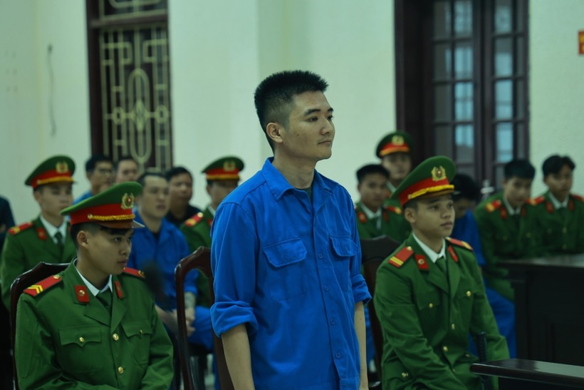 Nguyễn Quốc Quân tại phiên tòa. Ảnh: Công an tỉnh Quảng Trị