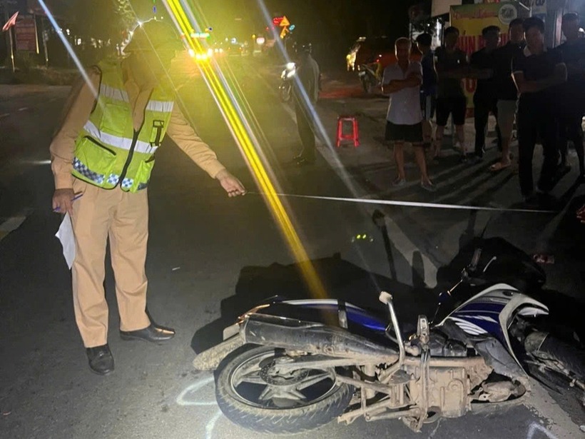 Chiếc xe máy trong vụ tai nạn