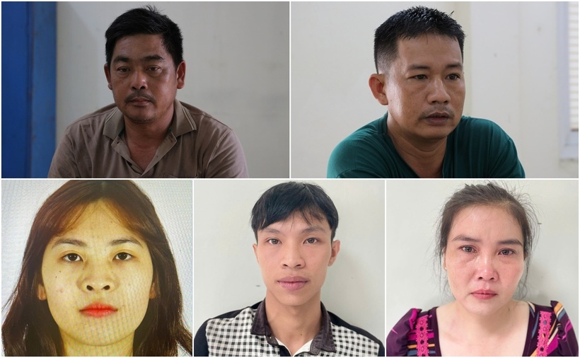 5/9 đối tượng bị truy tố. (Ảnh: Công an)