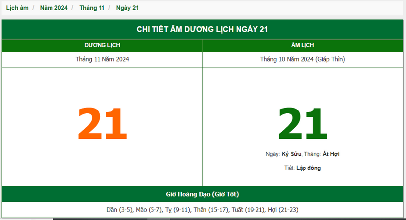  Hôm nay (21/11), có phải ngày đẹp không? - 1