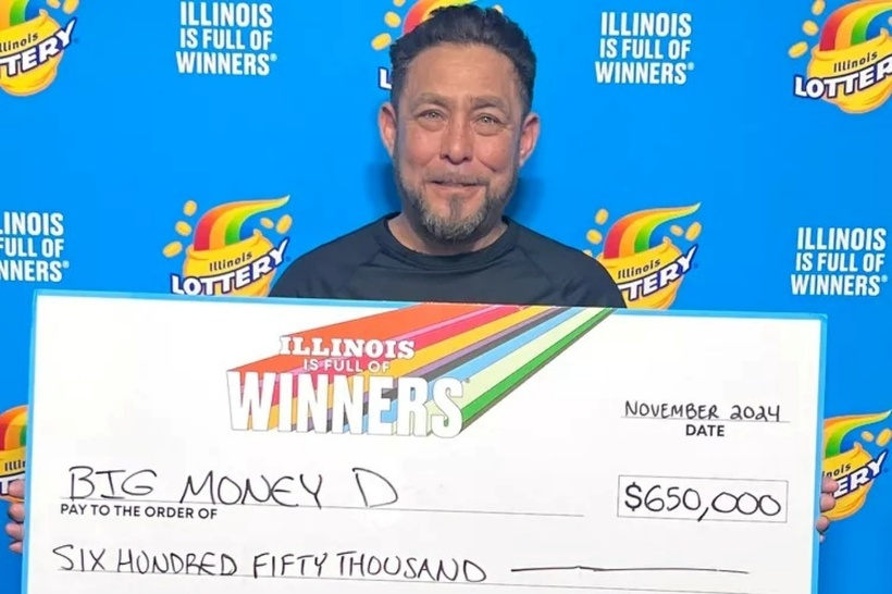 Người đàn ông may mắn Big Money D. Ảnh: Illinois Lottery