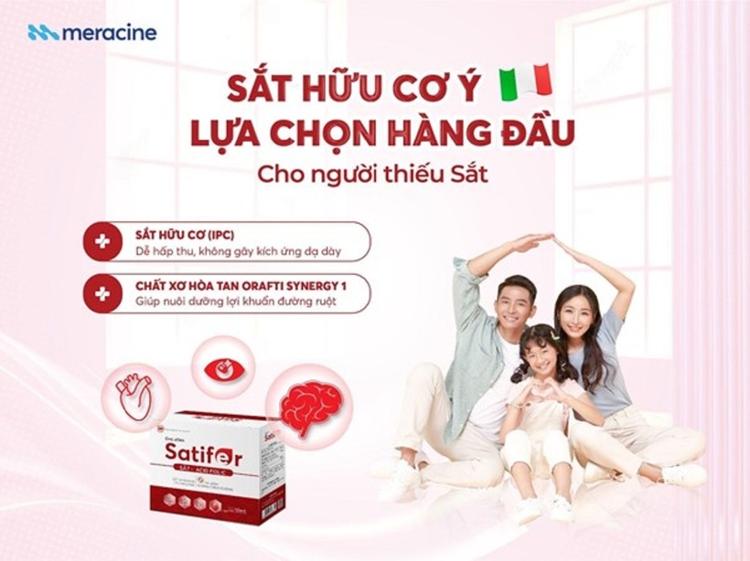 Sắt nước hữu cơ của Dược phẩm Meracine - Lựa chọn tối ưu cho người thiếu sắt