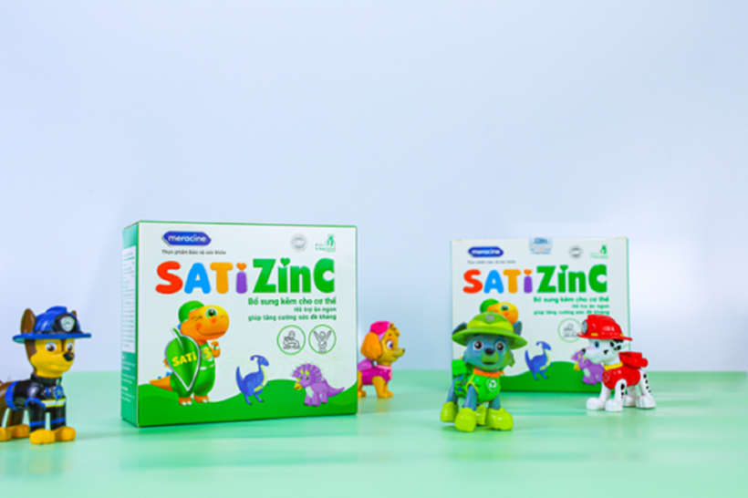 Kẽm hữu cơ Pháp SatiZinC dễ hấp thu, hàm lượng cao giúp tăng cường đề kháng, con ăn ngon miệng