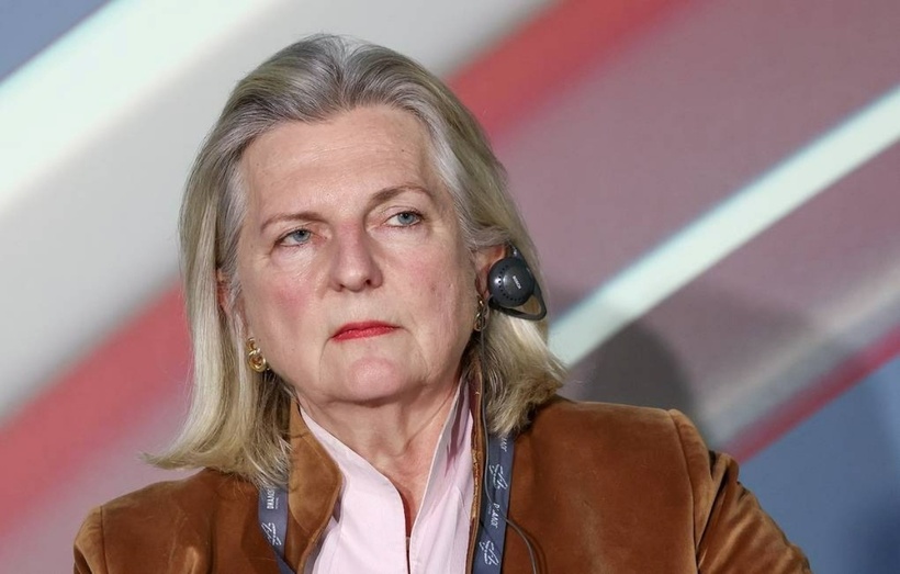 bà Karin Kneissl – cựu Ngoại trưởng Áo kiêm Giám đốc Trung tâm GORKI thuộc Đại học Quốc gia St. Peterburg. Ảnh: TASS
