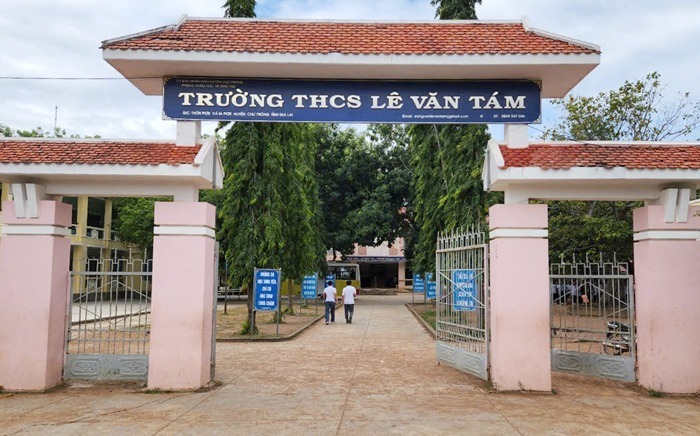 Trường THCS Lê Văn Tám. Ảnh: Công an Nhân dân