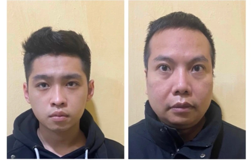 “Tú ông” Nguyễn Trung Kiên (trái) và đồng phạm trong vụ môi giới mại dâm Sugar baby cho Sugar daddy. Ảnh: Nhân dân