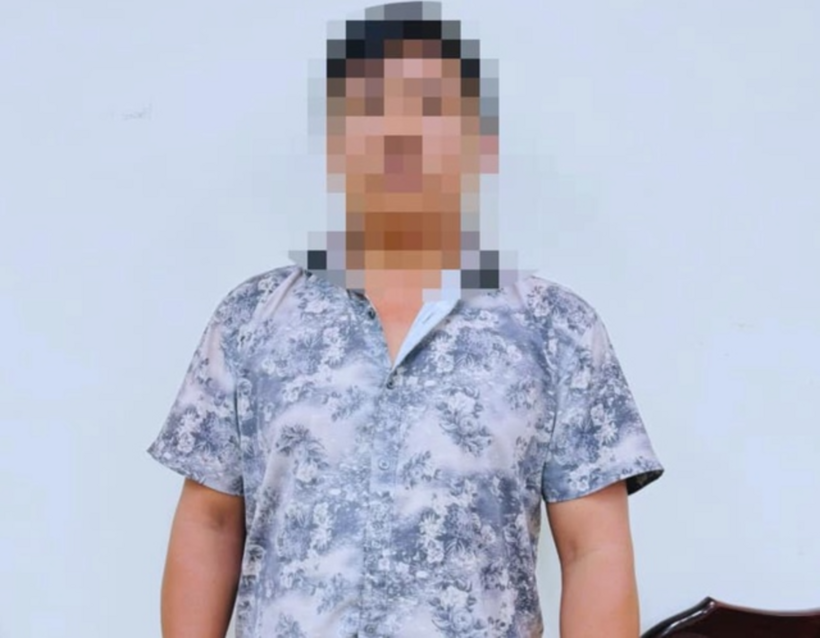 Tài xế T.T.H tại cơ quan công an. Ảnh: Sức khoẻ & Đời sống