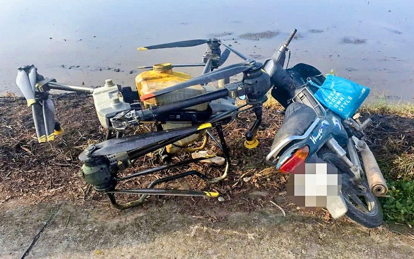 Hiện trường vụ tai nạn. Ảnh: Tuổi Trẻ