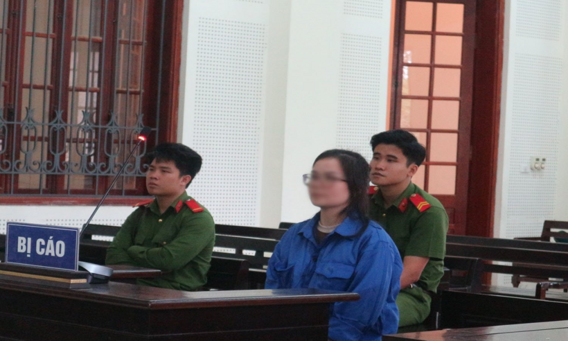 Bị cáo Lê Thị Hiền tại phiên toà. Ảnh: Công lý