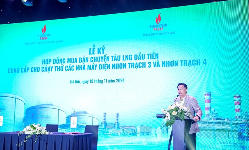 Chủ tịch PV GAS Nguyễn Thanh Bình phát biểu khẳng định quyết tâm của PV GAS trong Chiến lược năng lượng xanh