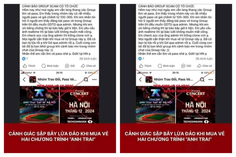 Công an TP.Hà Nội đang tiến hành điều tra vụ lừa bán vé chương trình "Anh trai say hi" qua hội nhóm. Ảnh: Tiền phong