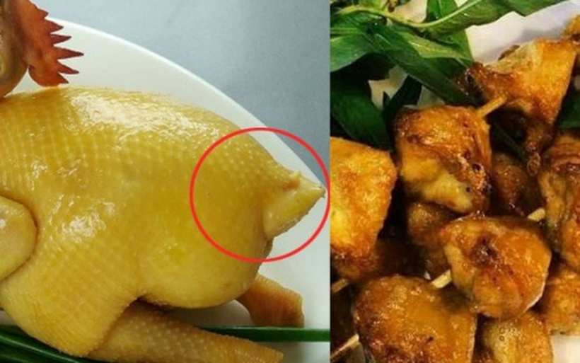 Phao câu gà là nơi chứa nhiều chất béo bão hòa, cholesterol và các chất độc hại. Ảnh minh họa