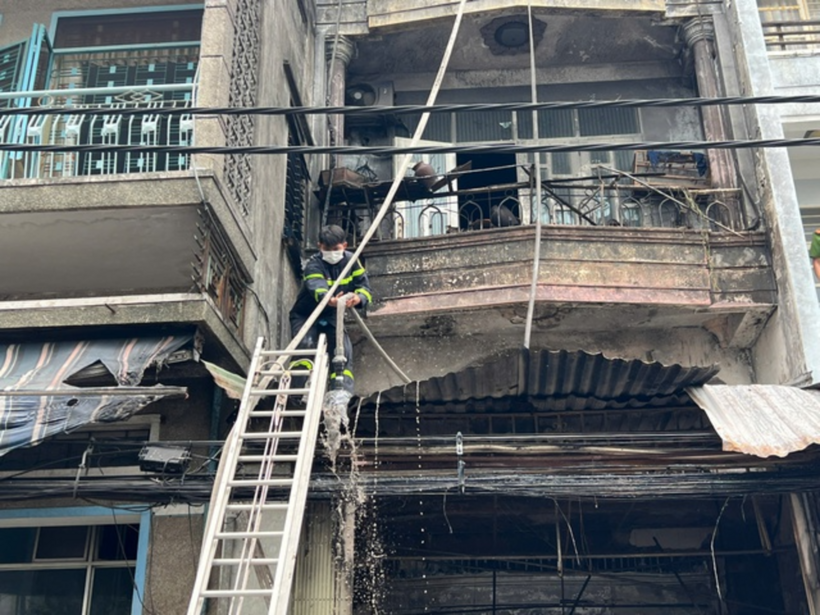 Hiện trường xảy ra vụ cháy. Ảnh: Người Lao Động