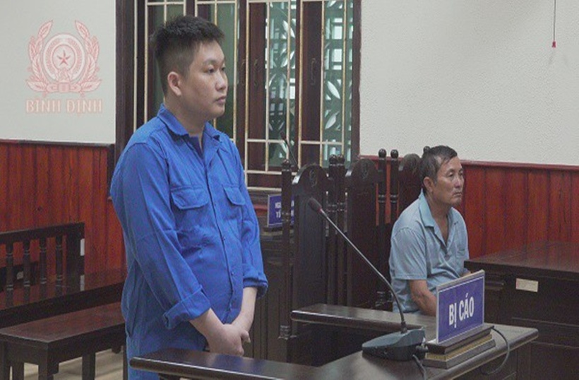 Bị cáo Huỳnh Xuân Công tại phiên tòa sơ thẩm. (Ảnh: Công an tỉnh Bình Định)