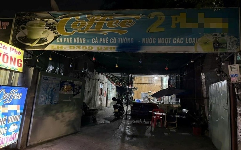 Quán cà phê do bà P. làm chủ. Ảnh: Công an Đồng Nai