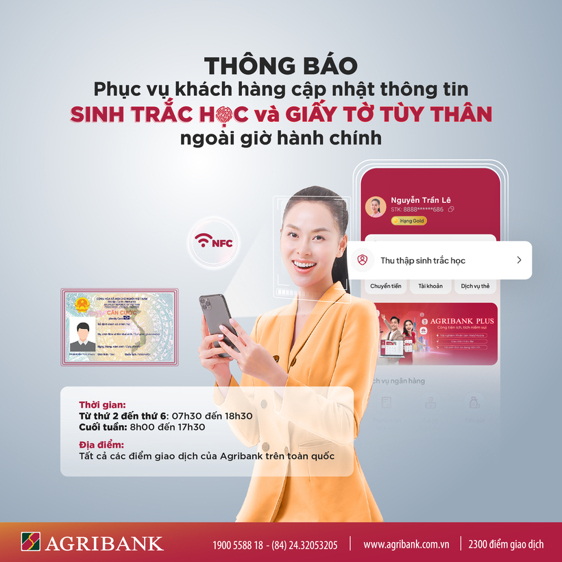 Agribank thông báo thời gian giao dịch ngoài giờ hành chính - 3