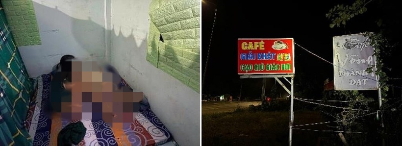 Bắt quả tang nữ tiếp viên U50 kích dục cho khách ở cà phê "đèn mờ". Ảnh: Công an Đồng Nai