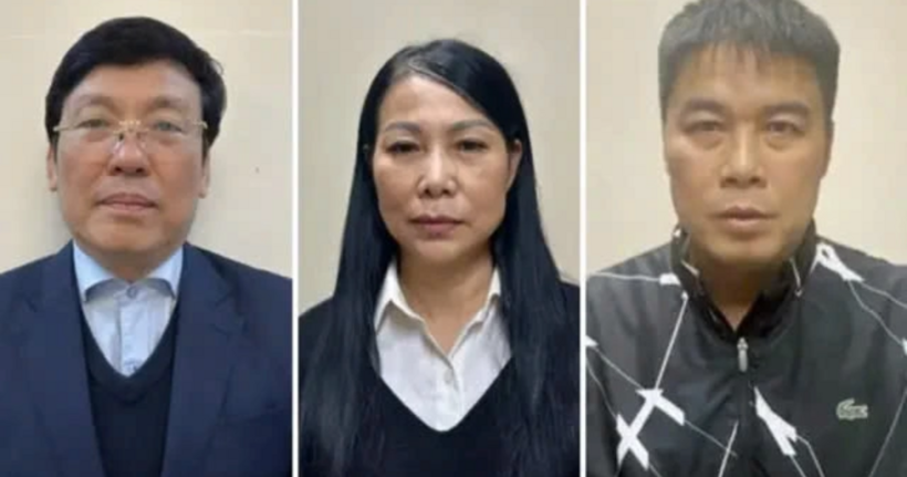Nguyễn Văn Hậu (tức Hậu Pháo, ảnh phải) và nhiều cựu lãnh đạo tỉnh Vĩnh Phúc bị khởi tố trong năm 2024. (Ảnh: Bộ Công an)